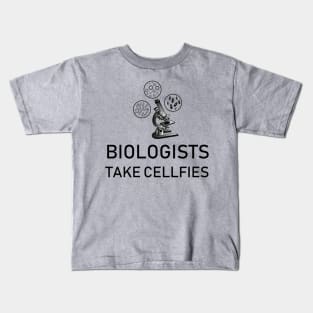 Biologist Gift Biology Teacher Microbiology Student Cellfies Kids T-Shirt